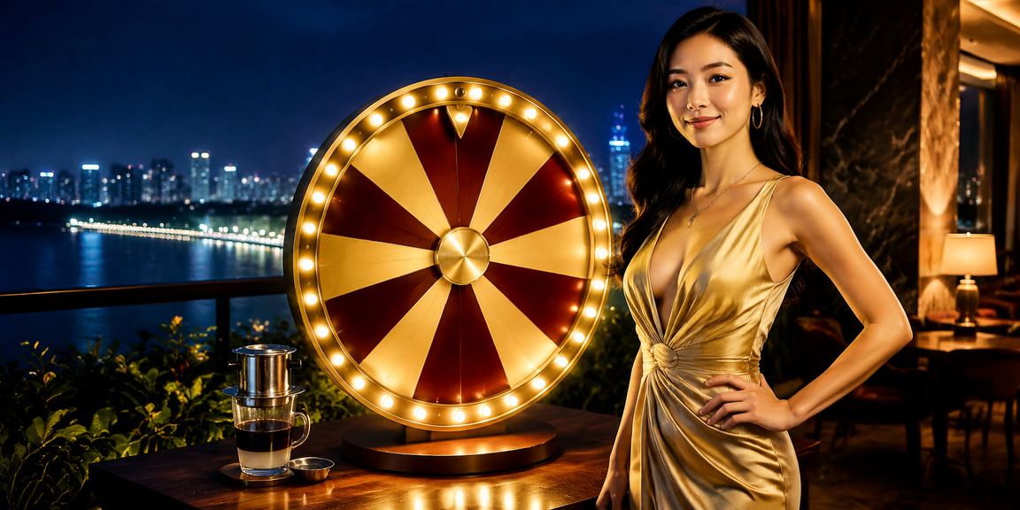 Người chơi tại Hà Nội thưởng thức cà phê và tham gia lucky draw trực tuyến buổi sáng